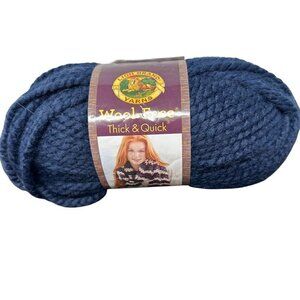 Lion Brand Yarn Wool Ease Thick Quick Skein Navy Blue 640 110 Super Bulky 6